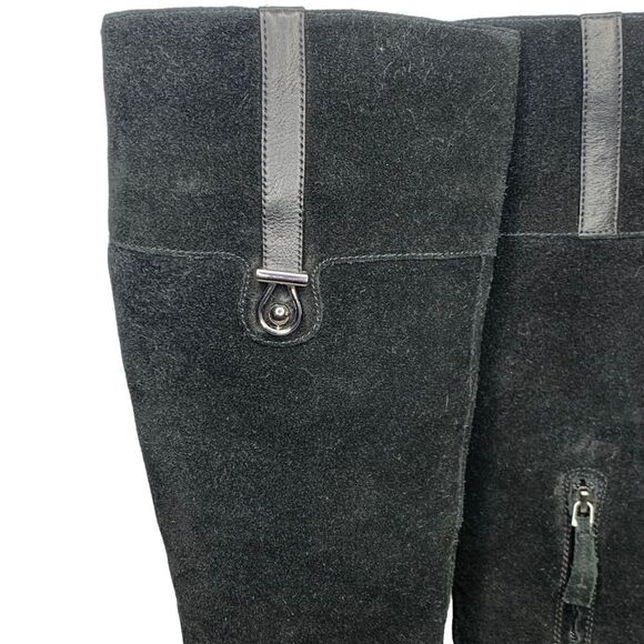 Joan and David Sterla Black Suede Knee High Boots | Size 8 - Picture 4 of 10